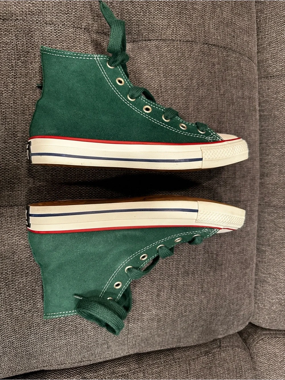 Converse Kids Green Suede Boys Size 5  Canvas Sneakers (worn one time only)
